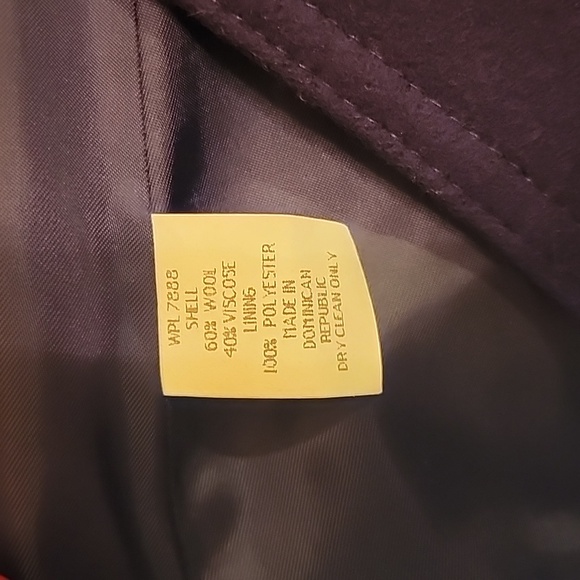 MISS SIXTY Size M Eggplant Purple flared peacoat - Picture 8 of 8